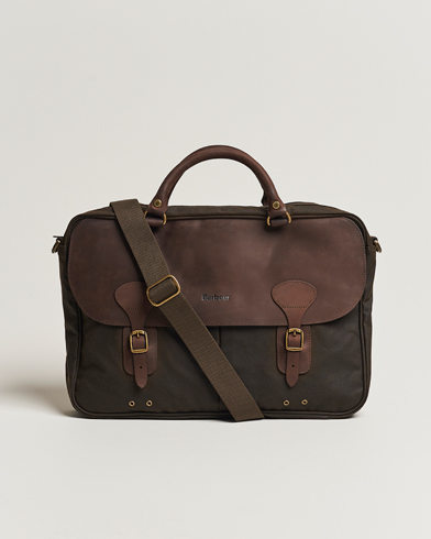 Herr |  | Barbour Lifestyle | Wax Leather Briefcase Olive