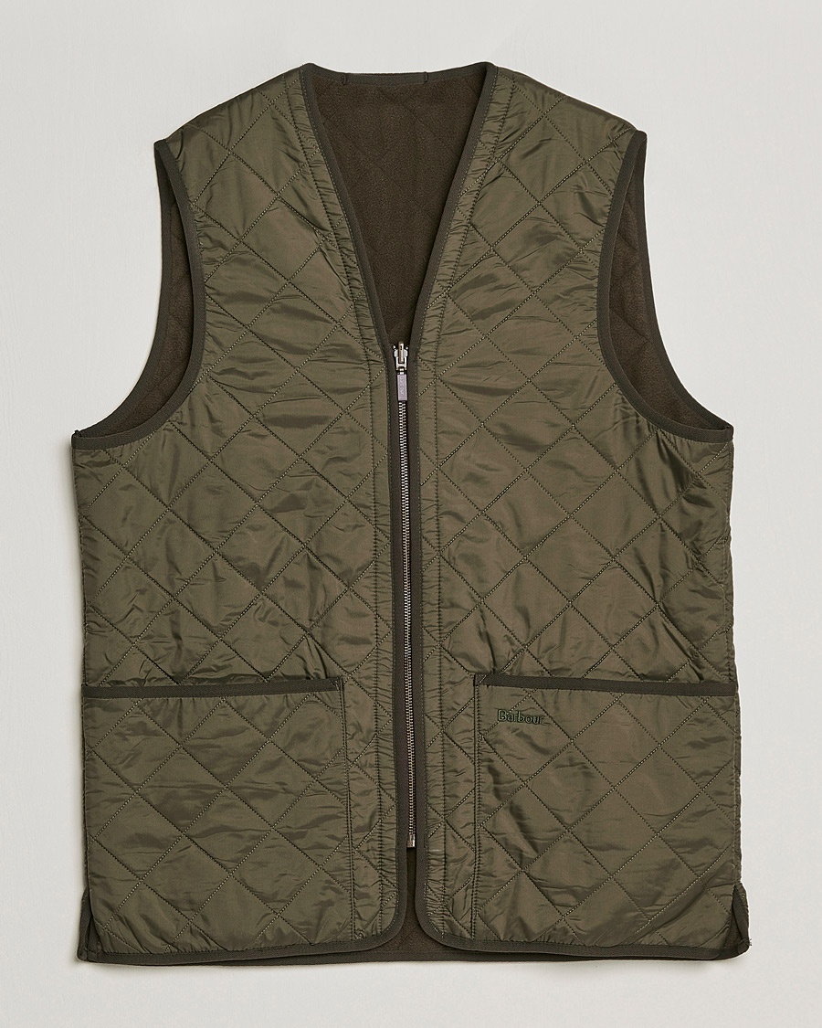 Barbour Lifestyle Quilt Waistcoat/Zip-In Liner Olive – Grön