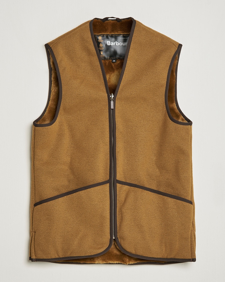 Barbour Lifestyle Warm Pile Waistcoat Zip-In Liner Brown – Brun