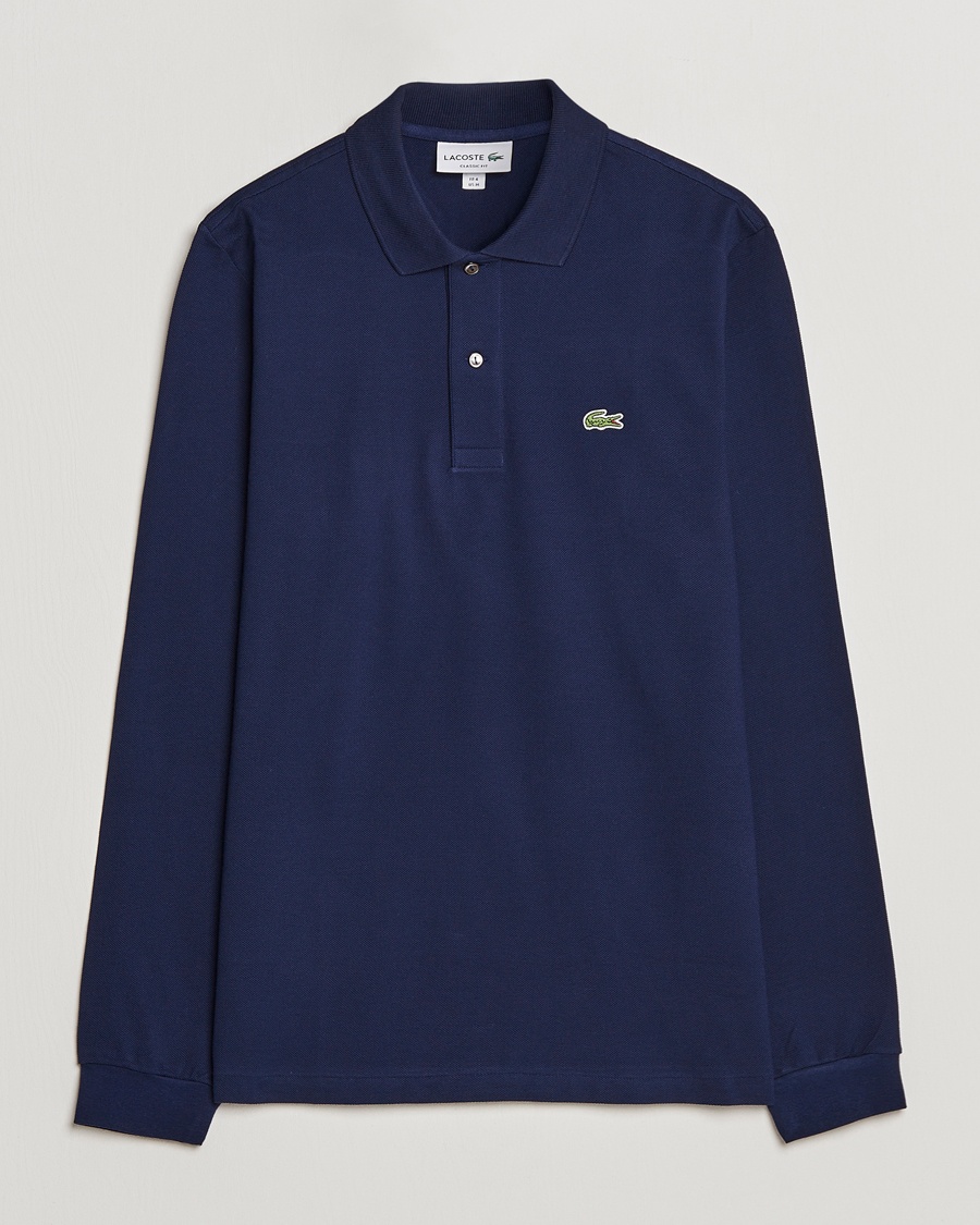 Lacoste Original Long Sleeve Polo Piké Navy Blue – Blå