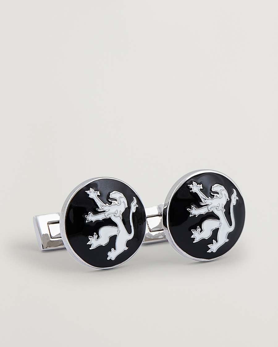 Herr | Skultuna | Skultuna | Cuff Links The Lion Silver/Black/White