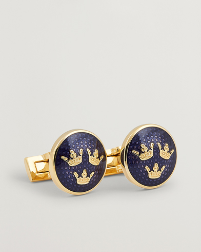  |  Cuff Links Tre Kronor Gold/Royal Blue