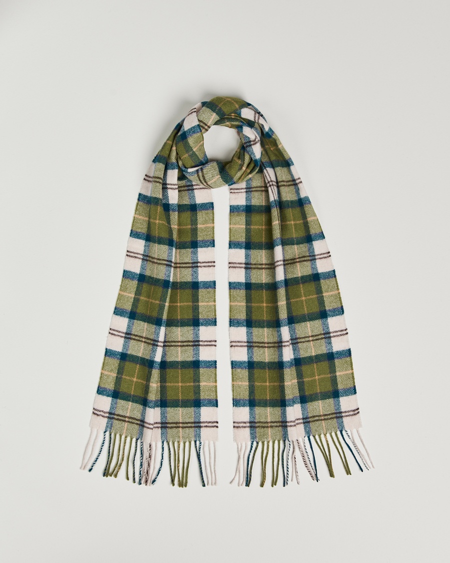 Barbour Lifestyle Tartan Lambswool Scarf Ancient – Grön