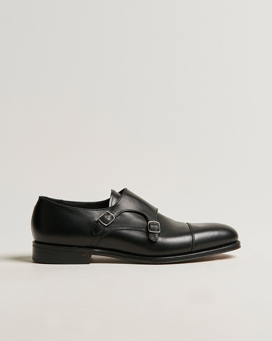 Loake 1880 Cannon Monkstrap Black Calf – Svart
