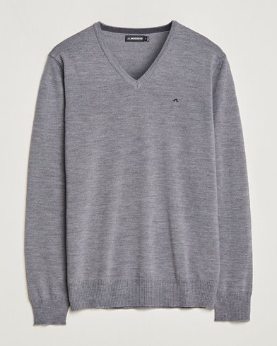 Pullover V-ringade |  Lymann True Merino V-Neck Pullover Grey