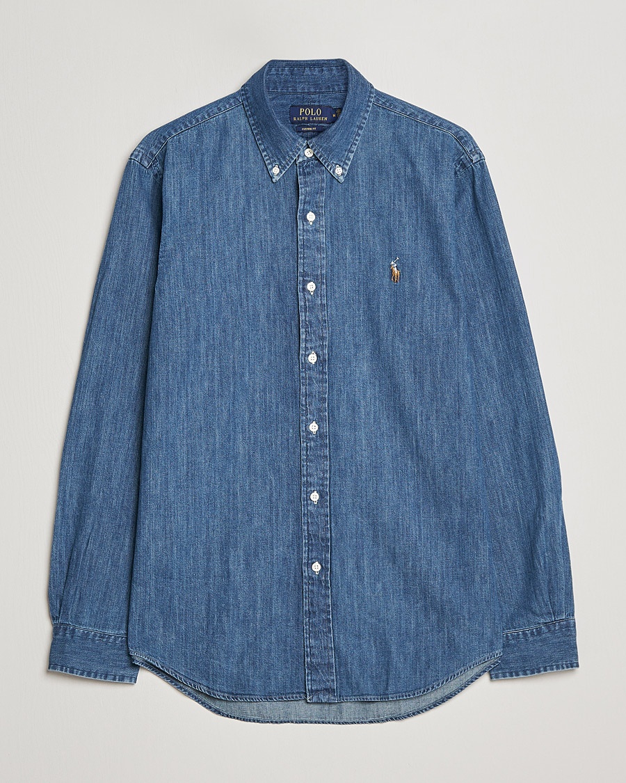 Herr | Casual | Polo Ralph Lauren | Custom Fit Shirt Denim Dark Wash