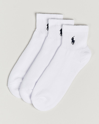 Ankelstrumpor |  3-Pack Sport Quarter Socks White