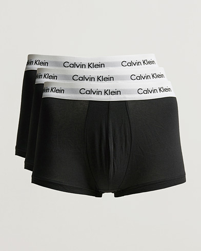 Herr | Wardrobe basics | Calvin Klein | Cotton Stretch Low Rise Trunk 3-pack Black