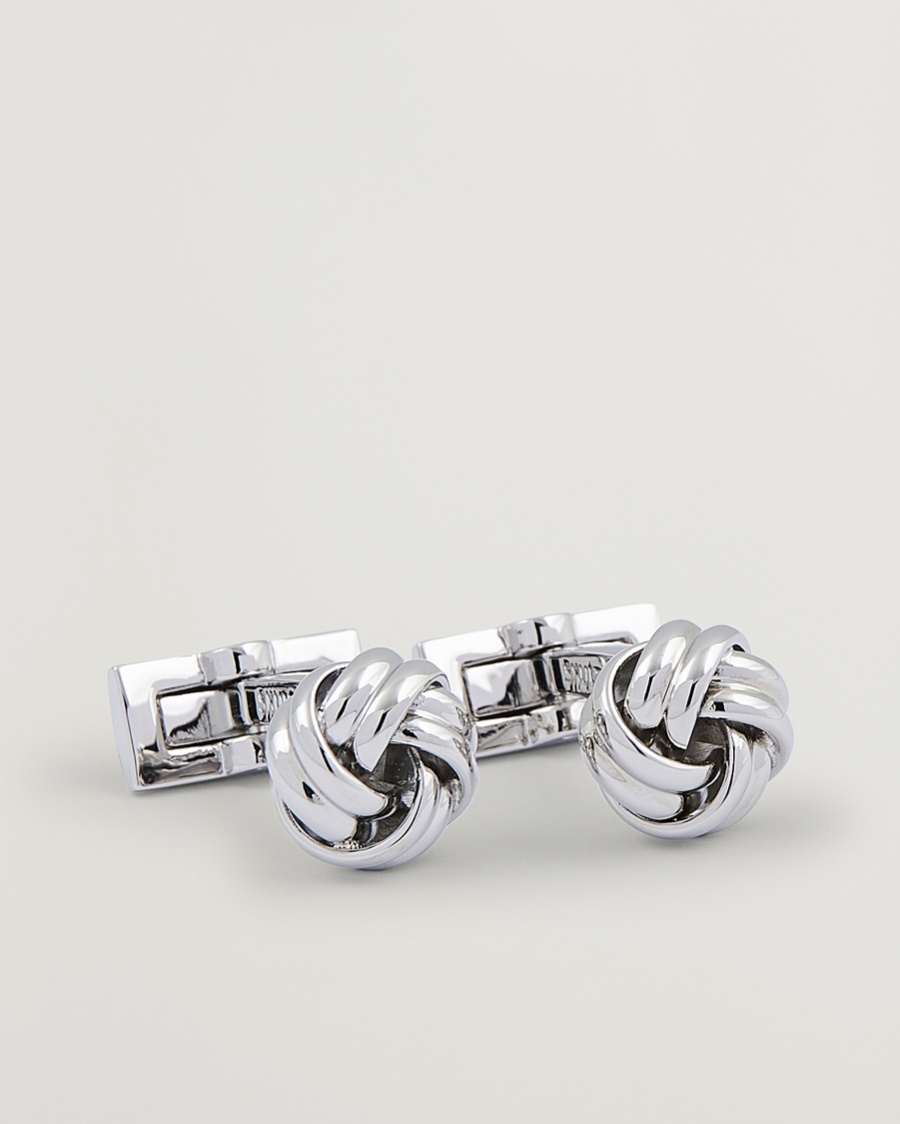 Herr | | Skultuna | Cuff Links Black Tie Collection Knot Silver