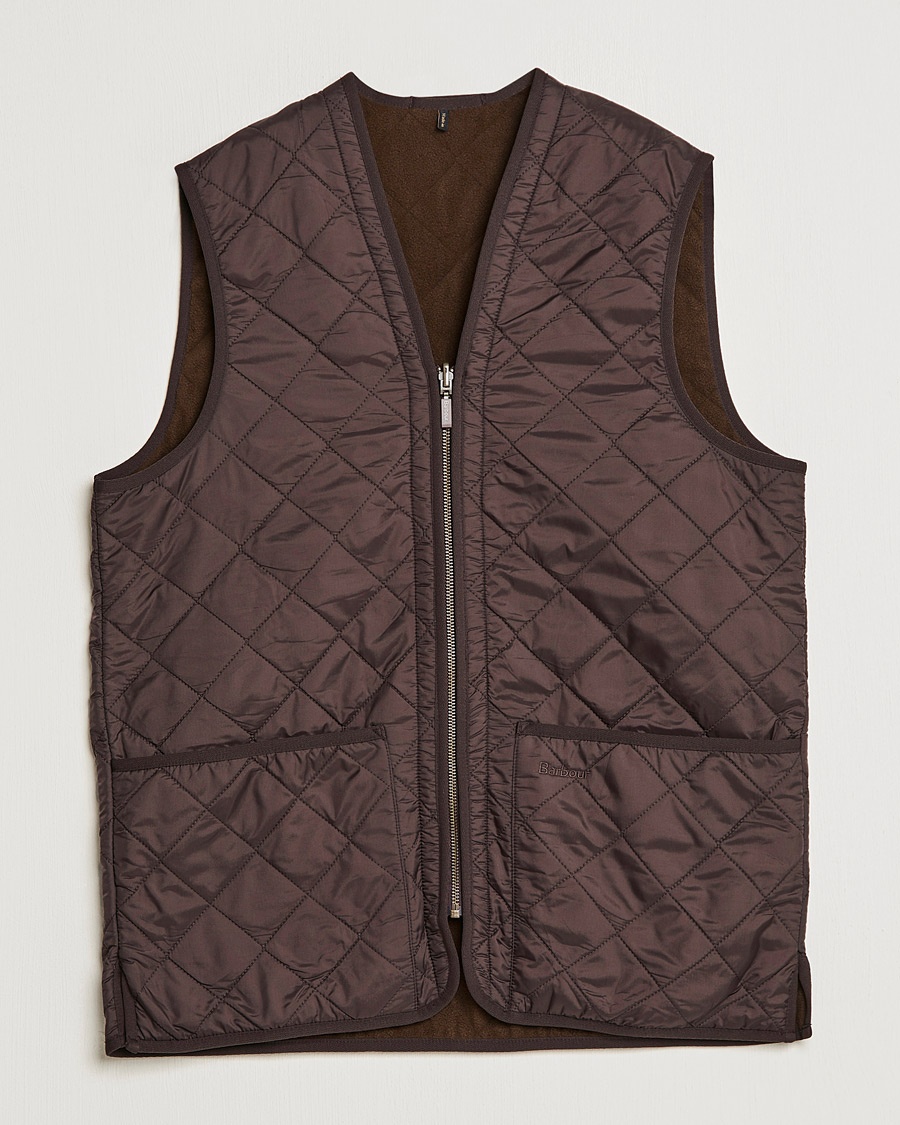 Barbour Lifestyle Quilt Waistcoat/Zip-In Liner Brown – Brun