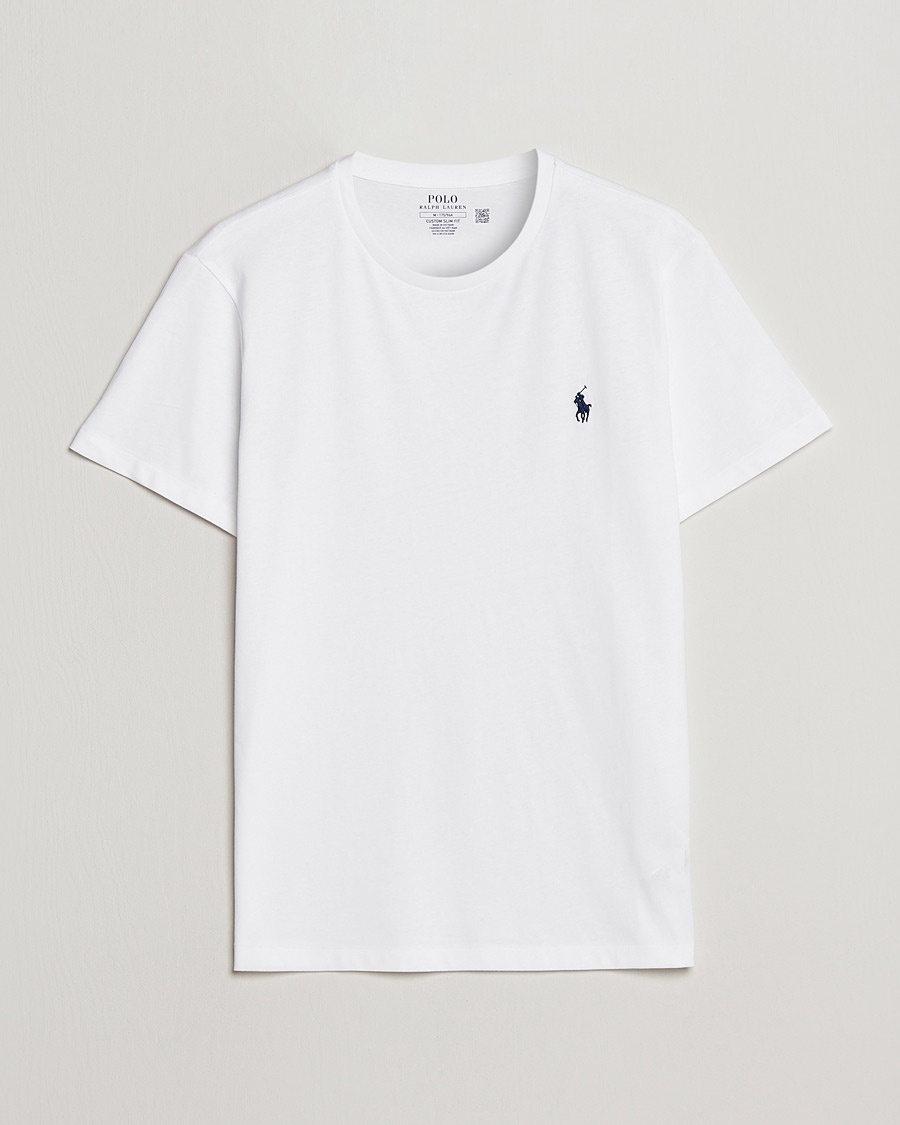 Polo Ralph Lauren Custom Slim Fit Tee White – Vit