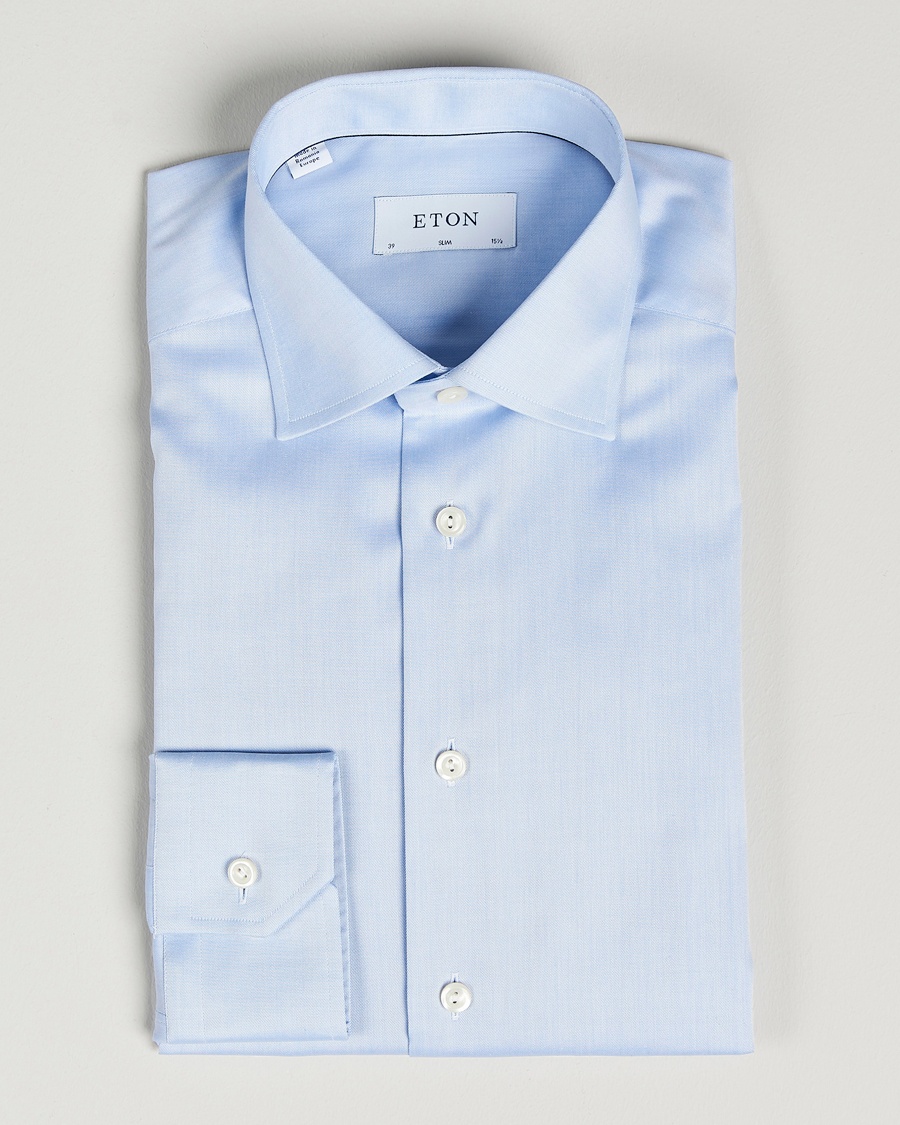 Eton Slim Fit Shirt Blue – Blå