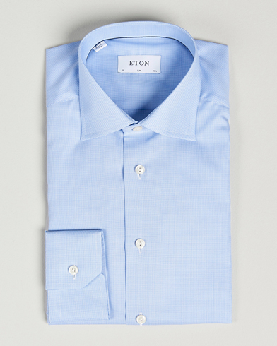 Herr | Eton | Eton | Slim Fit Shirt Pepita Blue