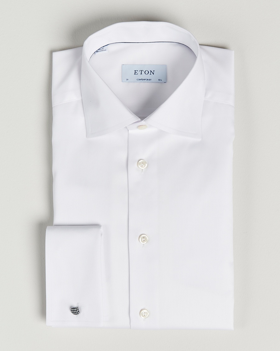 Eton Contemporary Fit Shirt Double Cuff White – Vit