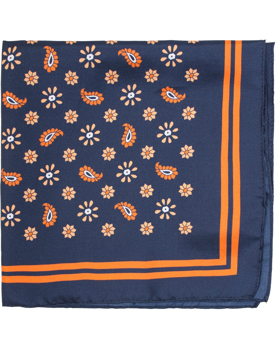 Herr | | BOSS BLACK | BOSS Pocket Square Paisley/Flower Bright Orange