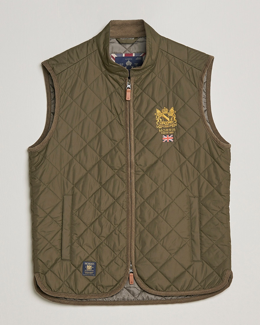 Morris Trenton Quilted Vest Olive – Grön
