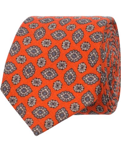 Herr |  | Eton | Flower Tie 7 cm Mulit/Orange