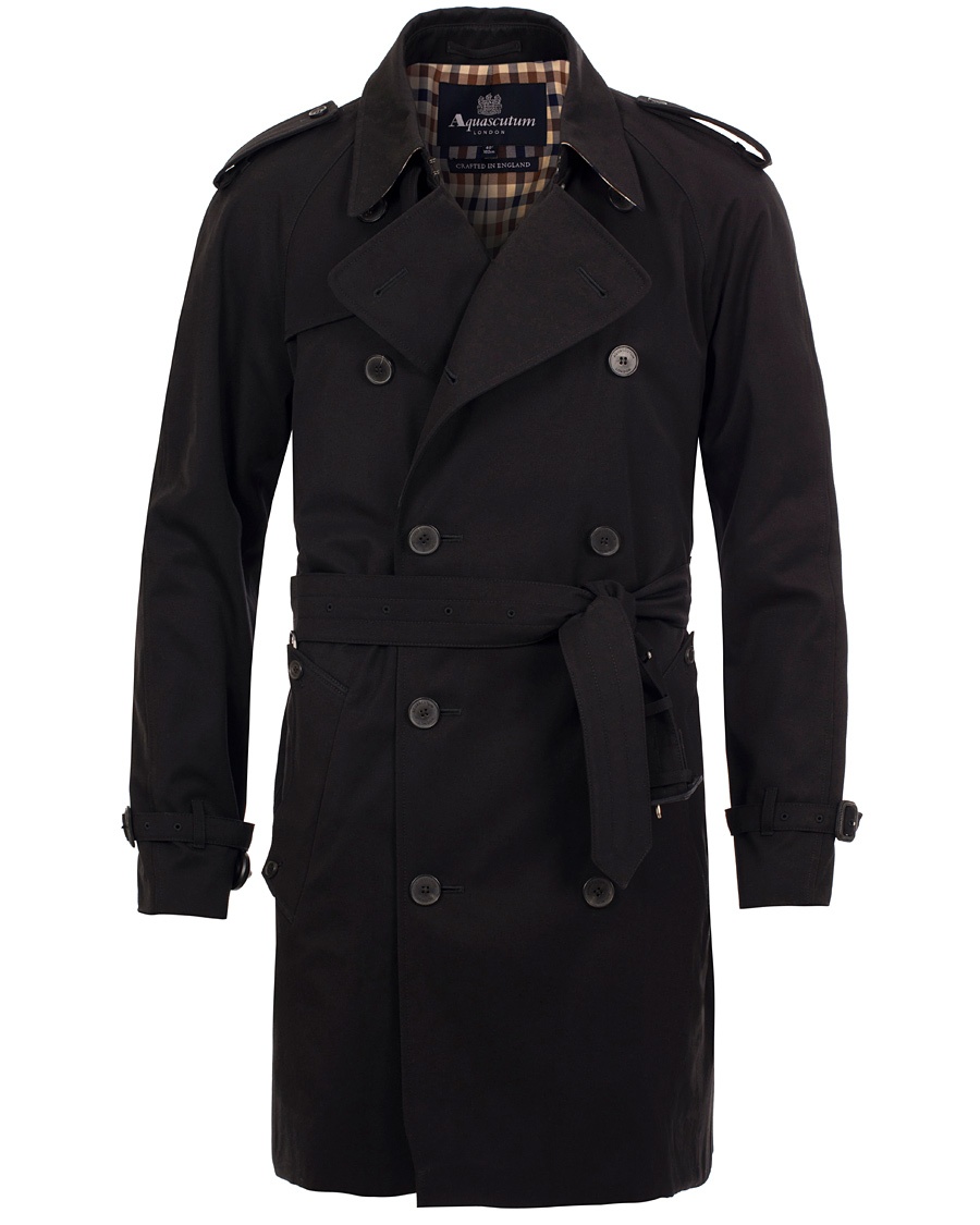  Corby Double Breasted Trenchcoat Black