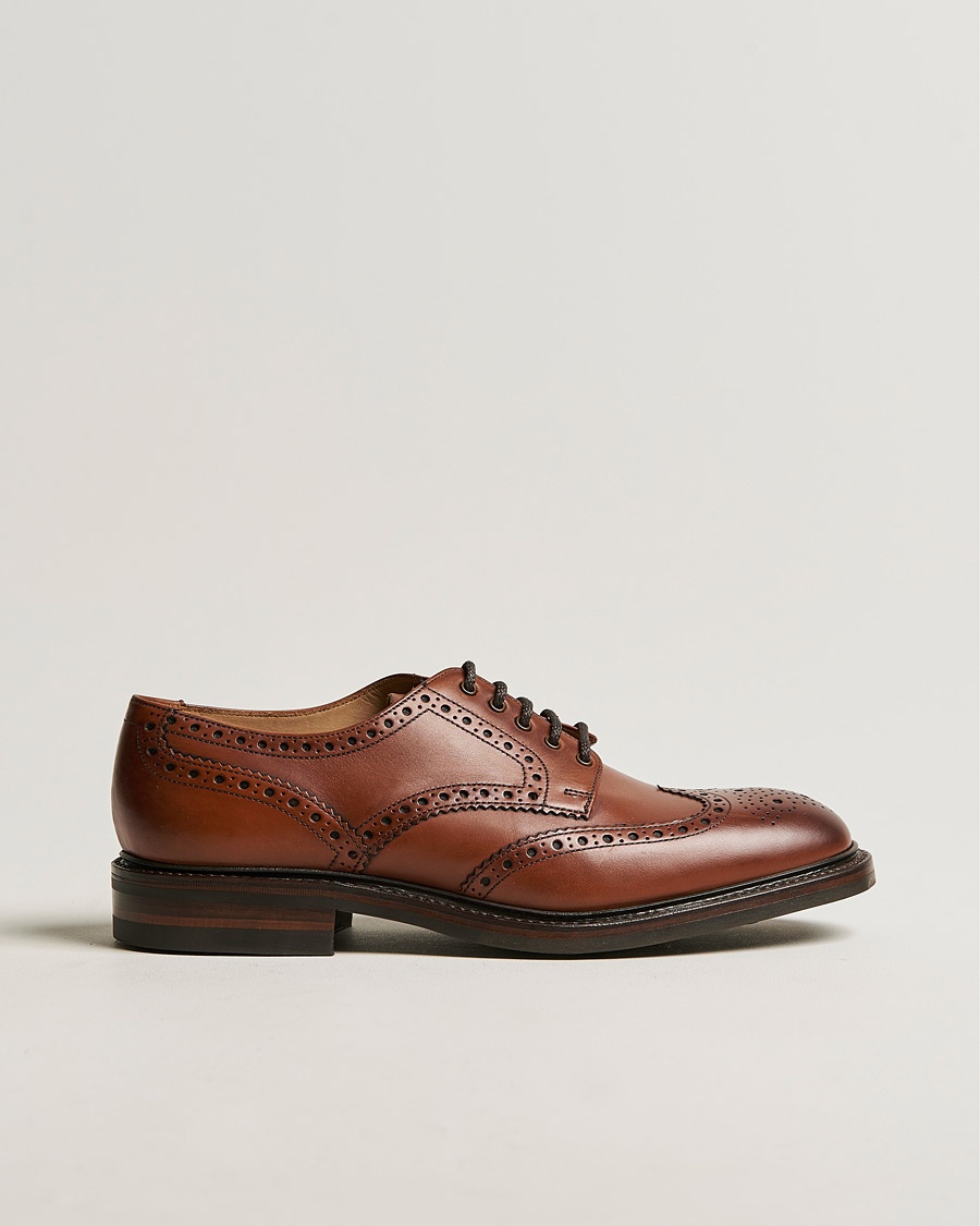 Loake 1880 Chester Brogue Mahogany Burnished Calf – Brun