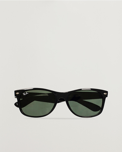 Herr | Runda solglasögon | Ray-Ban | New Wayfarer Sunglasses Black/Crystal Green
