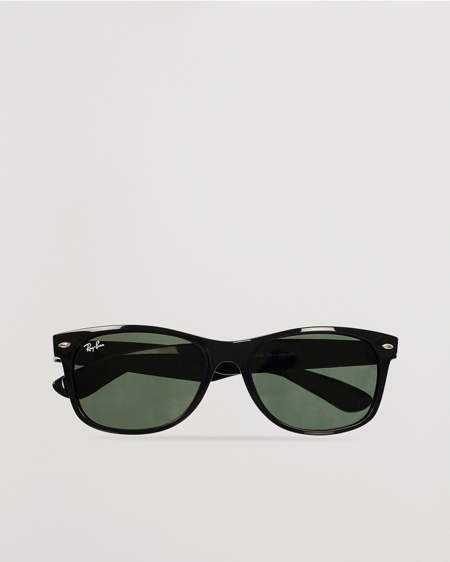 Herr | D-formade solglasögon | Ray-Ban | New Wayfarer Sunglasses Black/Crystal Green