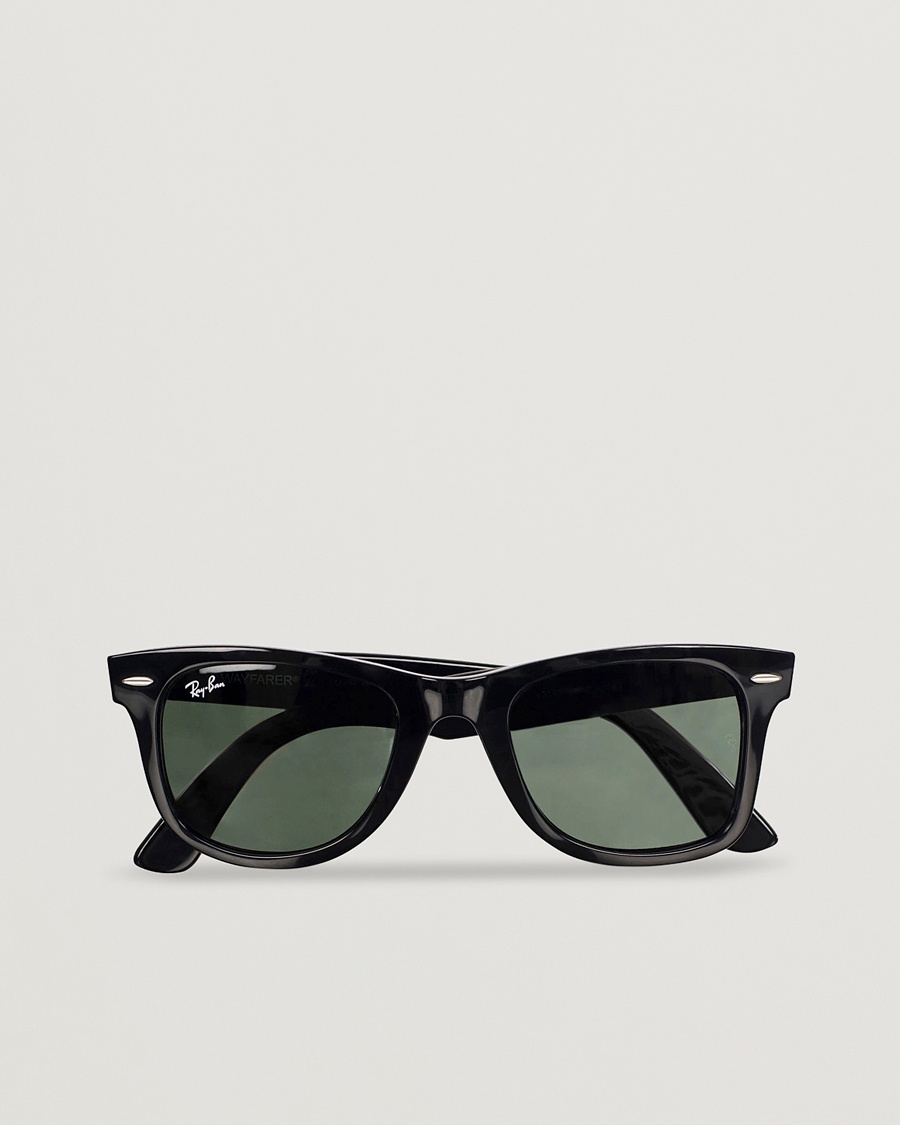 Ray-Ban Original Wayfarer Sunglasses Black/Crystal Green – Svart