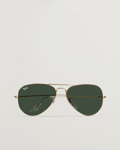 Herr | Pilotsolglasögon | Ray-Ban | Aviator Large Metal Sunglasses Arista/Grey Green