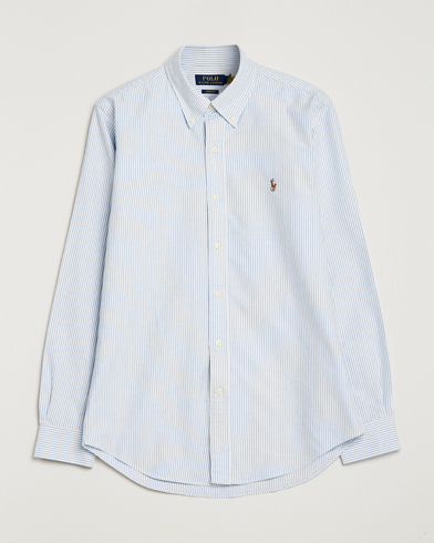 Herr | Preppy Authentic | Polo Ralph Lauren | Custom Fit Oxford Shirt Stripe Blue