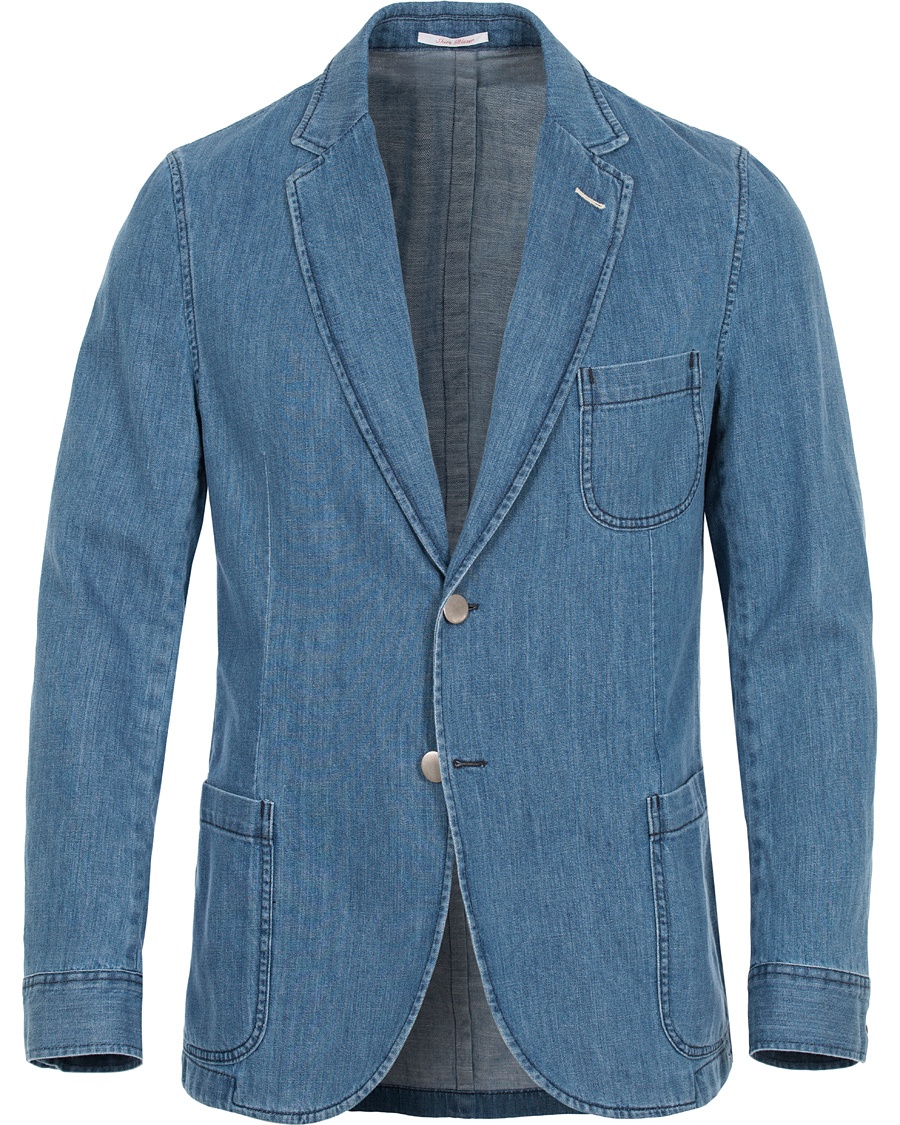  Denim Shirt Blazer Mid Bue