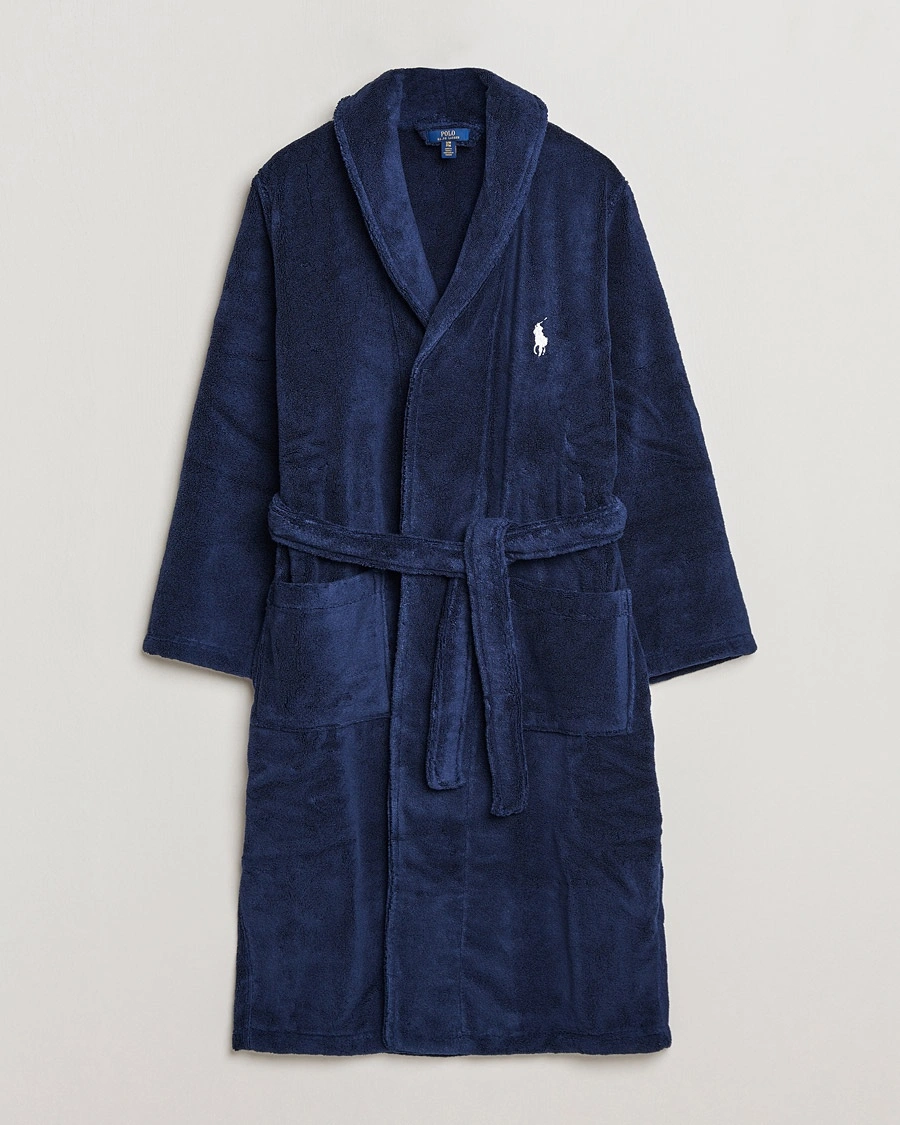 Polo Ralph Lauren Shawl Robe Navy – Blå