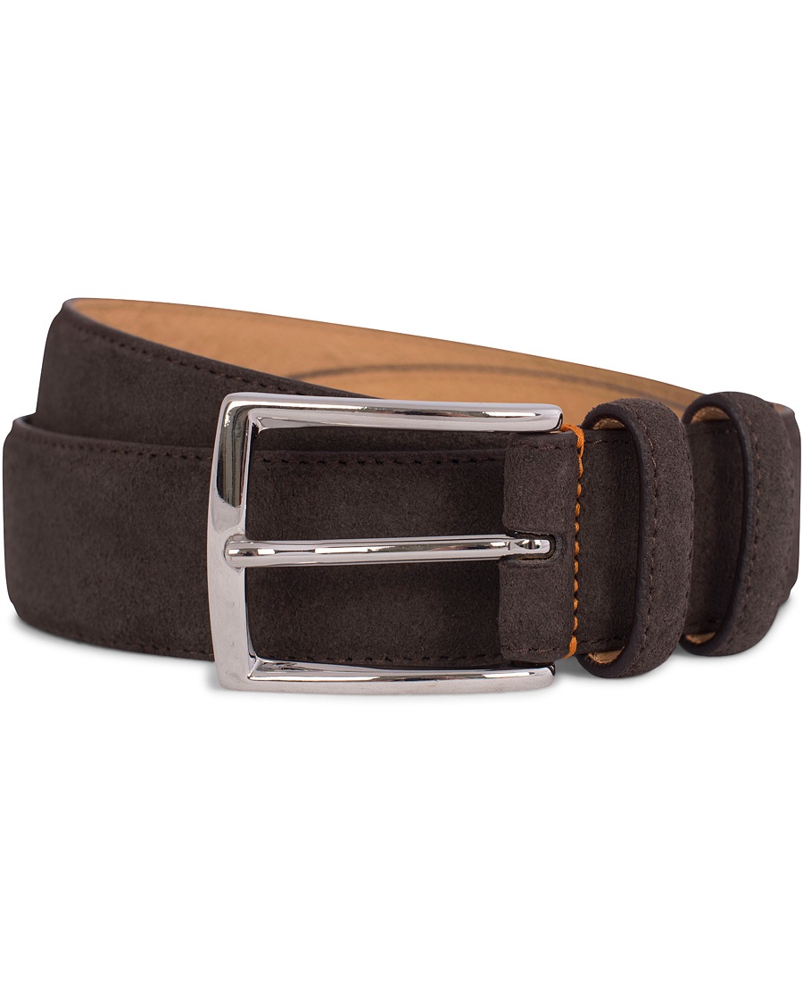  Suede 3,5 cm Belt Dark Brown
