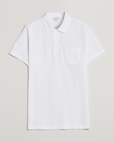 Herr | Pikéer | Sunspel | Riviera Polo Shirt White