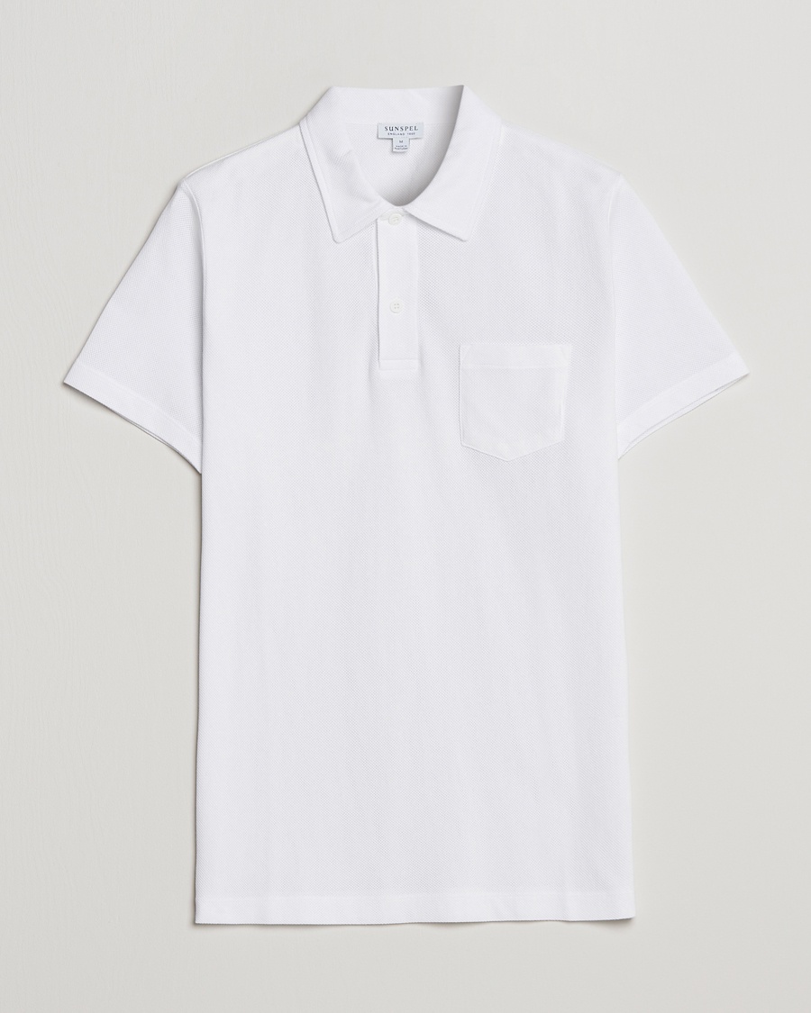 Herr | | Sunspel | Riviera Polo Shirt White