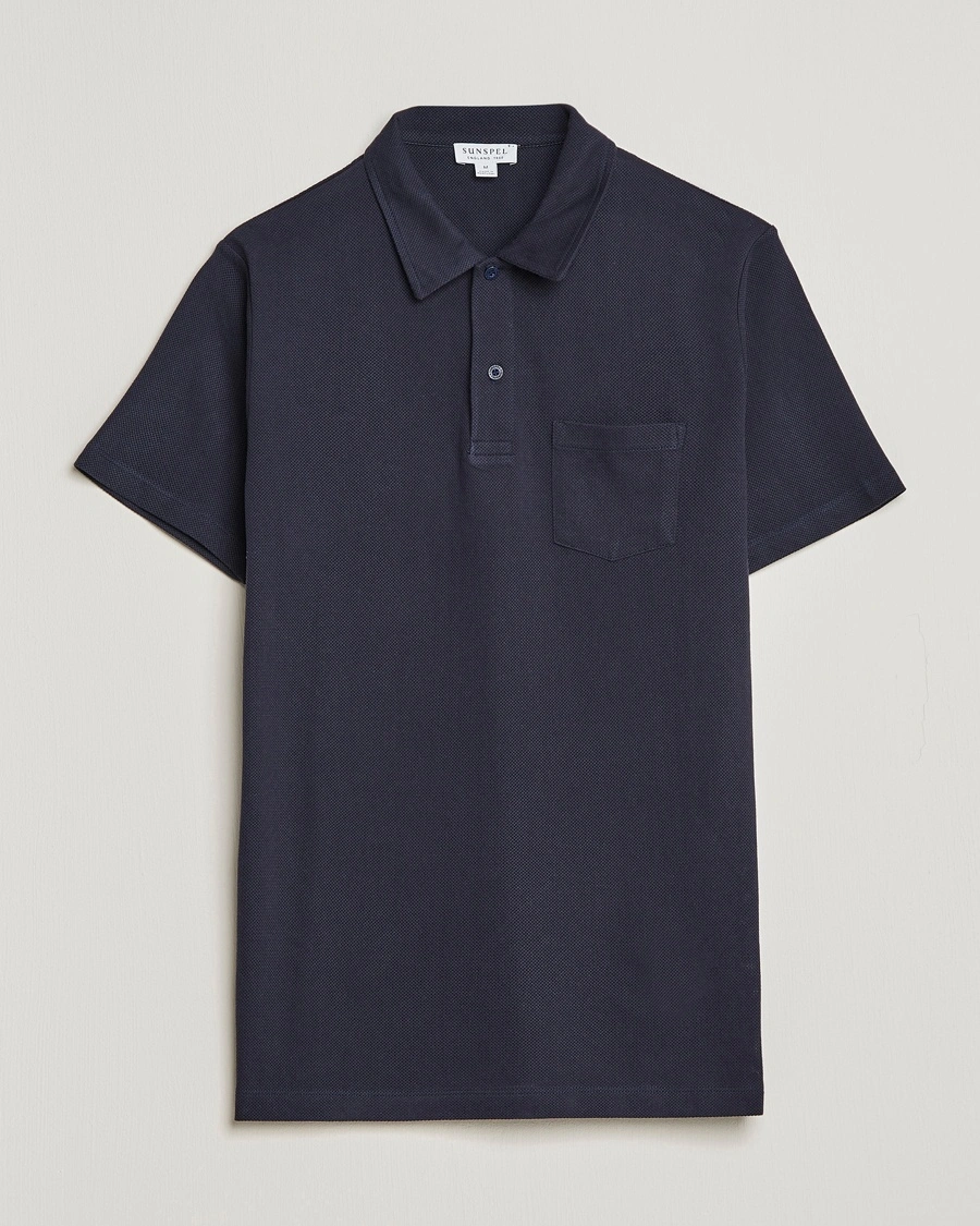 Herr | | Sunspel | Riviera Polo Shirt Navy