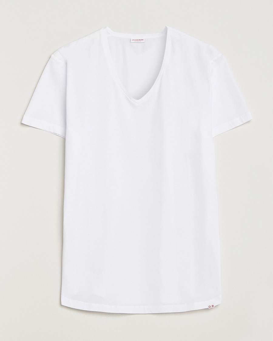 Orlebar Brown OB V-Neck Tee White – Vit