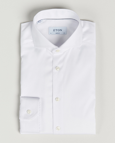 Herr | Mörk kostym | Eton | Super Slim Fit Shirt Cutaway White