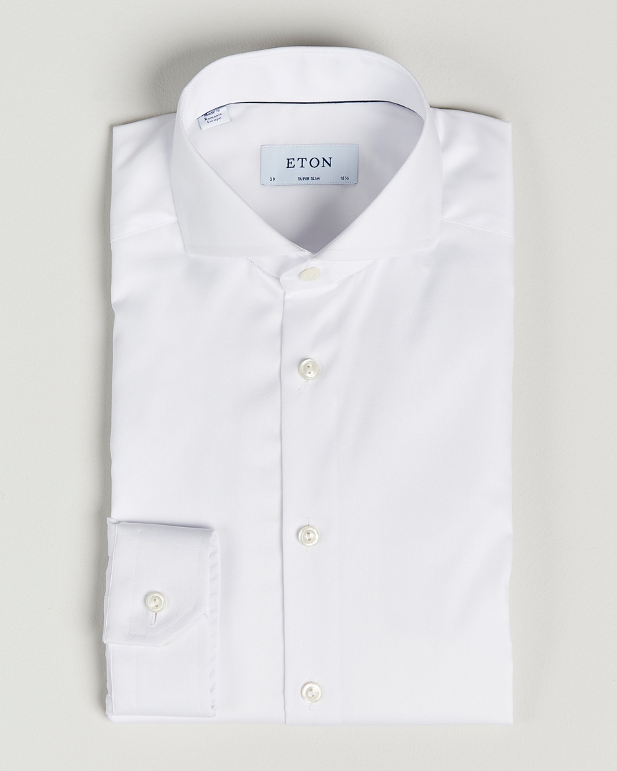 Eton Super Slim Fit Shirt Cutaway White – Vit