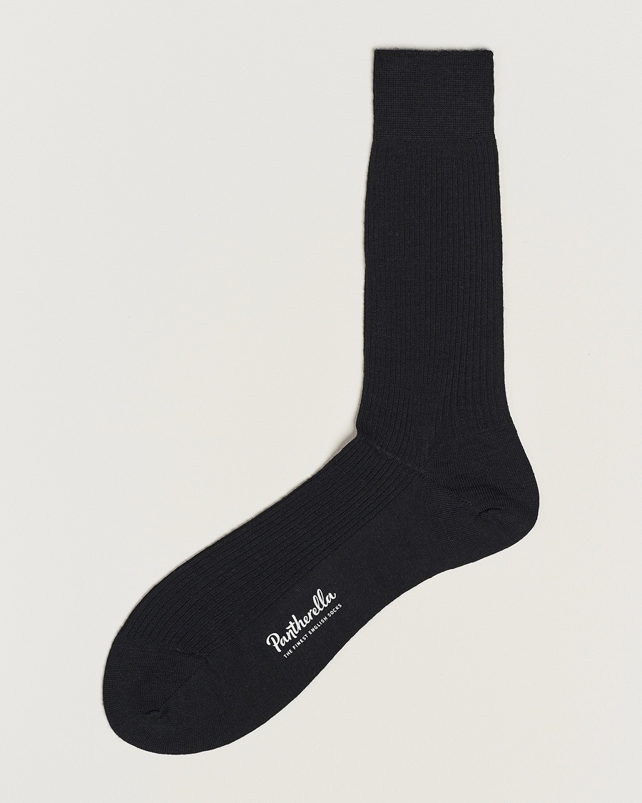 Pantherella Naish Merino/Nylon Sock Black – Svart