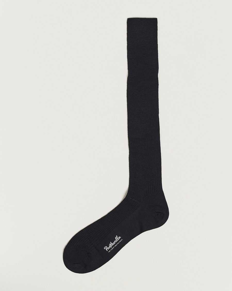 Pantherella Naish Long Merino/Nylon Sock Black – Svart