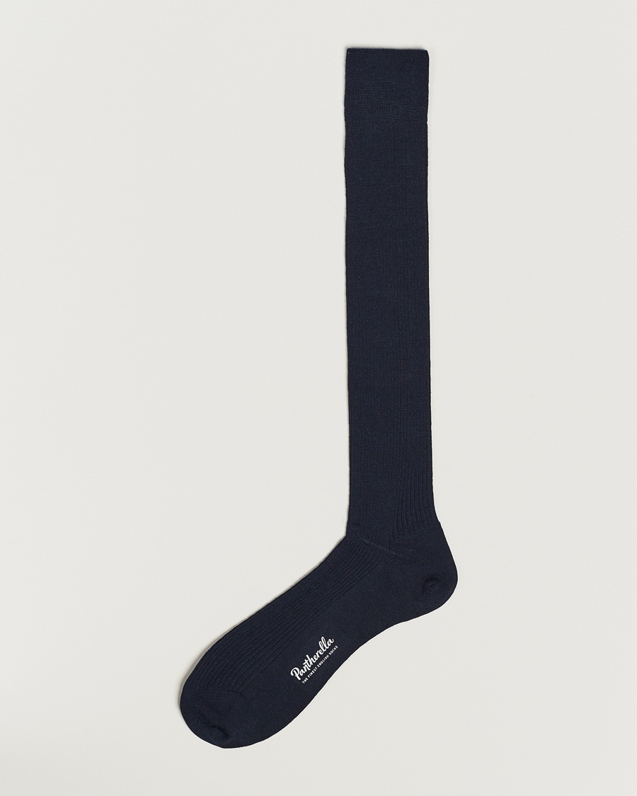 Pantherella Naish Long Merino/Nylon Sock Navy – Blå