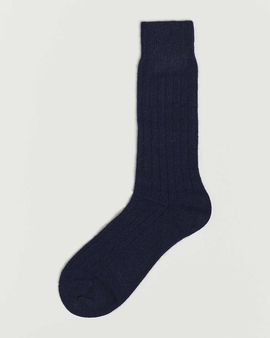 Pantherella Waddington Cashmere Sock Navy – Blå