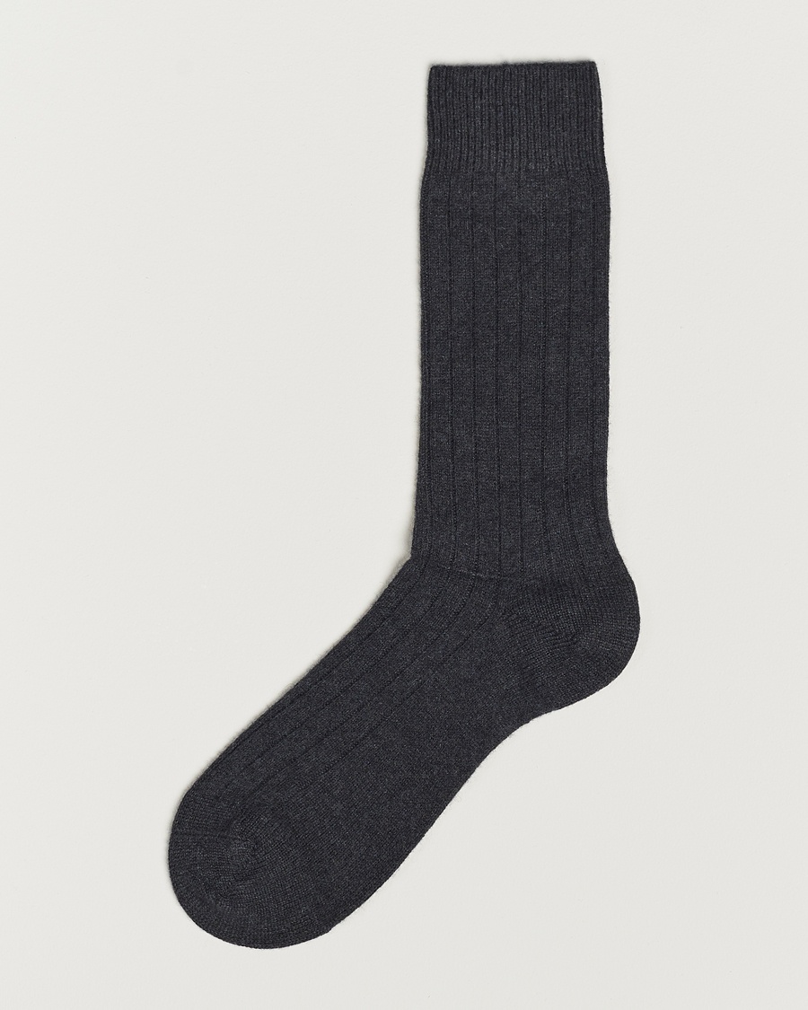 Pantherella Waddington Cashmere Sock Charcoal – Grå