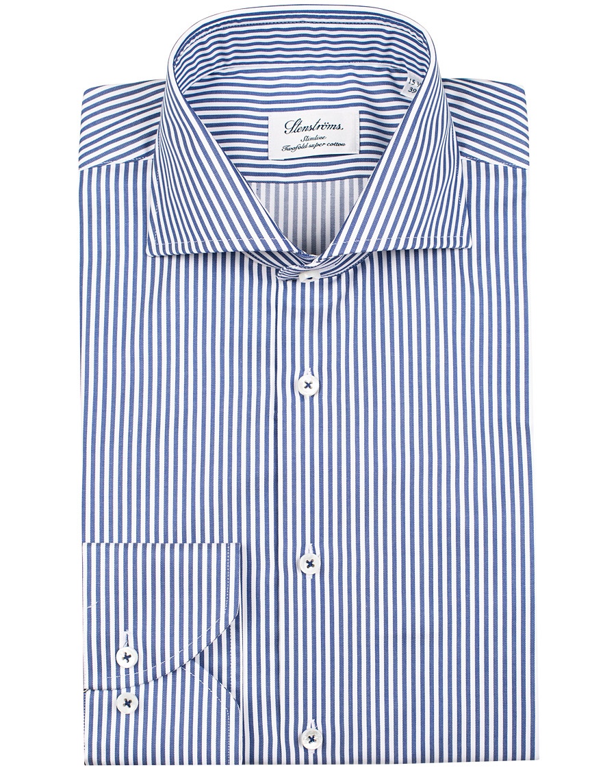  Slimline Stripe Shirt Blue/White