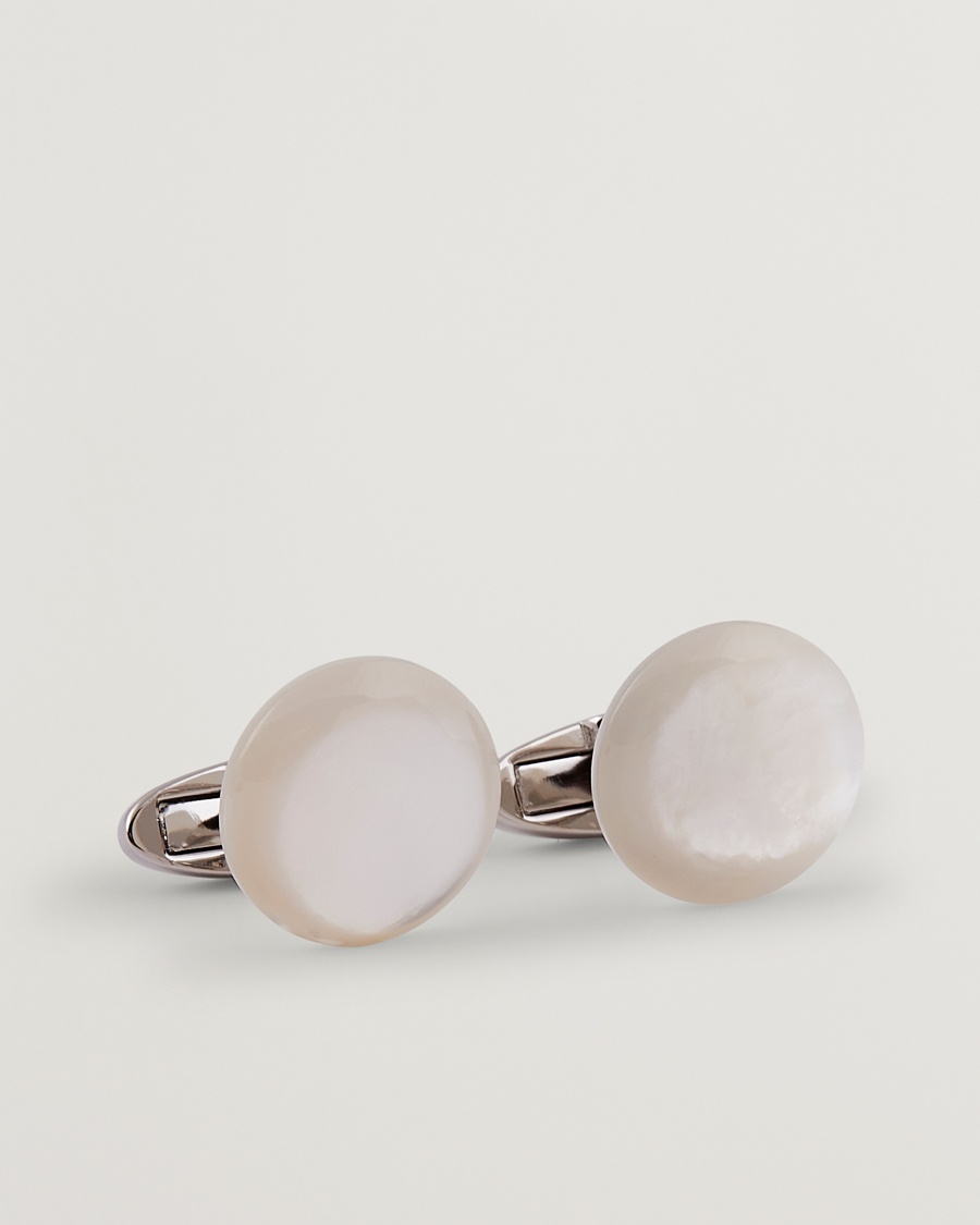 Stenströms Mother of Pearl Cufflink White – Vit