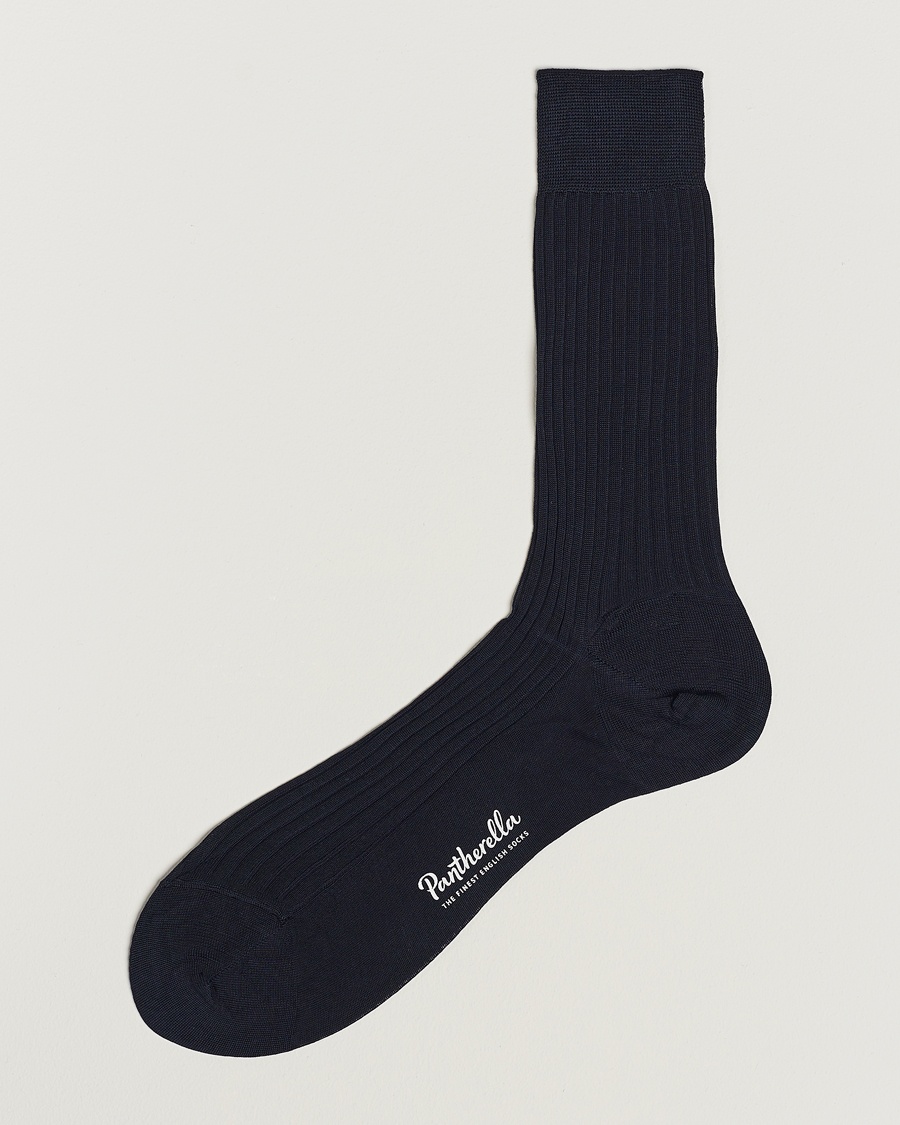 Pantherella Vale Cotton Socks Navy – Blå