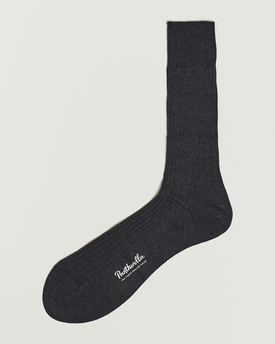Herr | Strumpor | Pantherella | Vale Cotton Socks Dark Grey