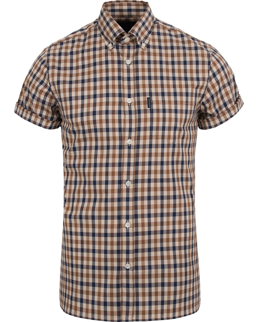  Emsworth Short Sleeve Check Shirt Vicuna