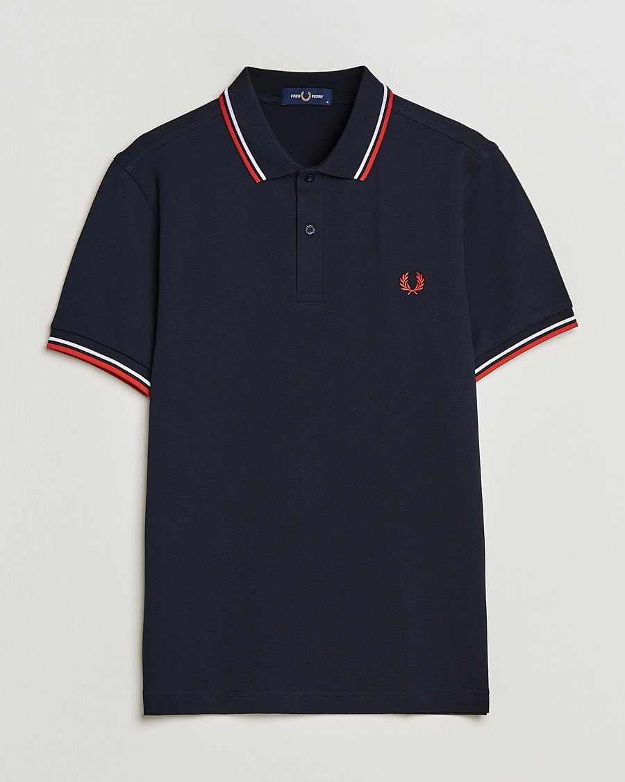 Herr | | Fred Perry | Twin Tipped Polo Shirt Navy