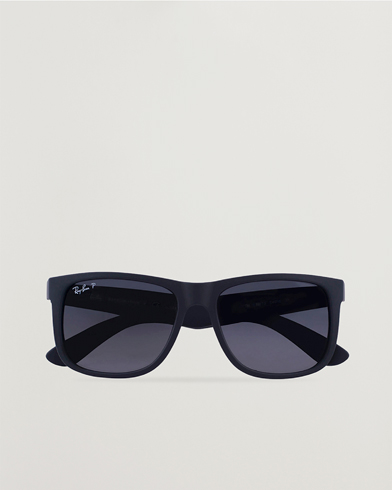Herr | Accessoarer | Ray-Ban | 0RB4165 Justin Polarized Wayfarer Sunglasses Black/Grey