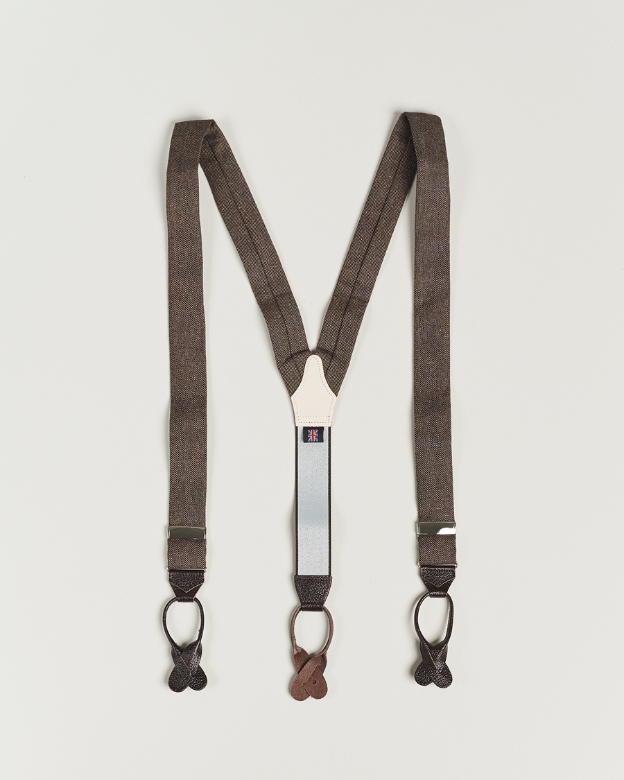 Herr | | Albert Thurston | Donegal Tweed Braces 40mm Dark Brown
